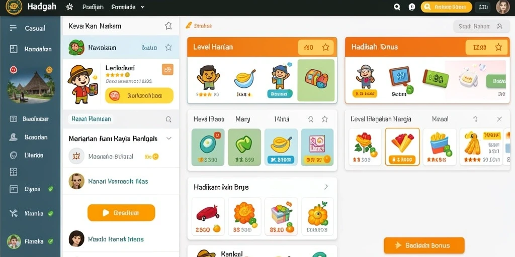 Menu kustomisasi karakter yang beragam.